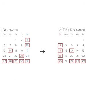 【2016年12月】 営業日変更のお知らせ